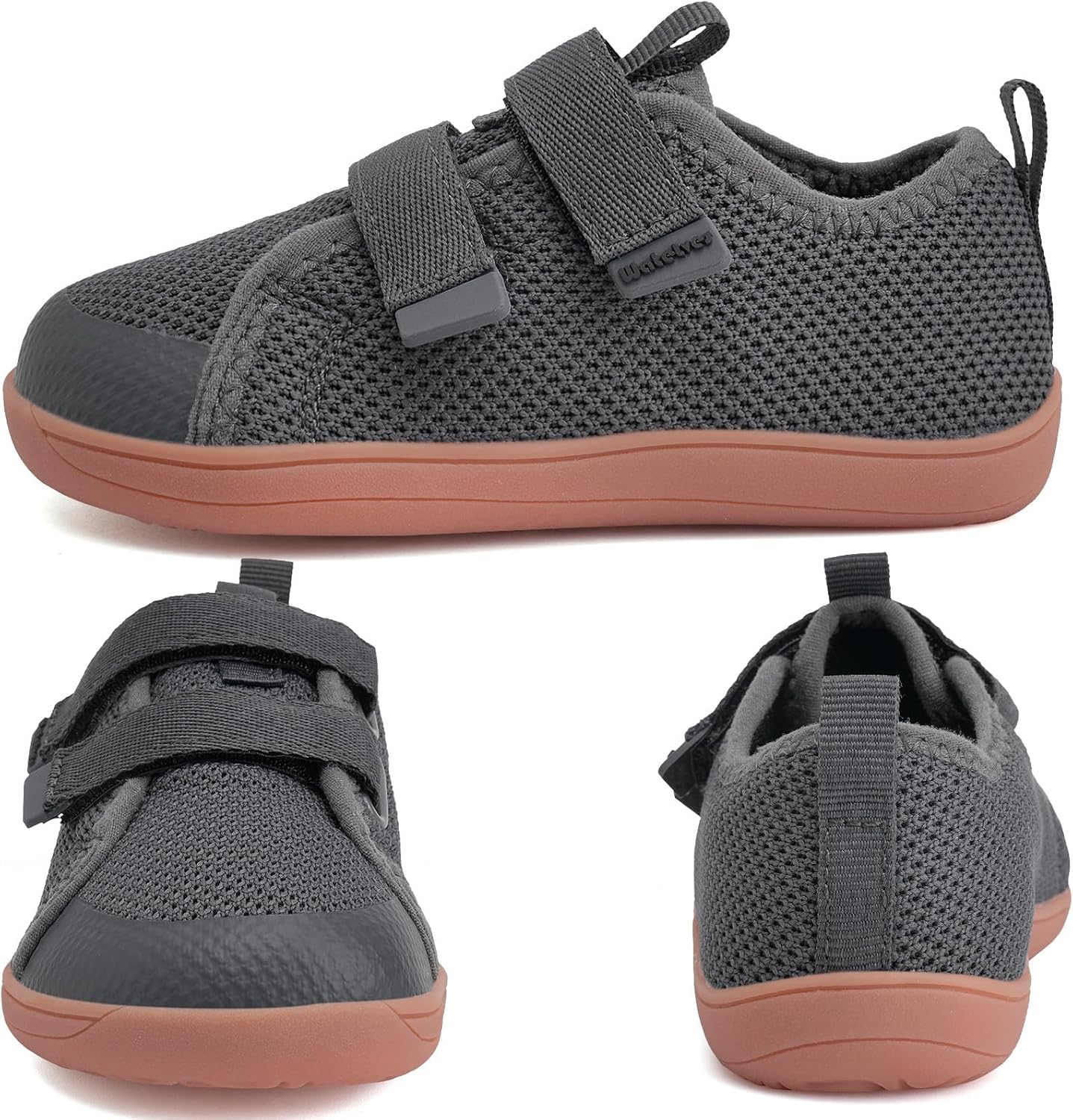 WateLves Toddler Little Kids Wide Barefoot Shoes The First Walking Shoes Girls Boys Breathable Zero Drop Minimalist Sneakers with Wide Toe Box Natural to Grow