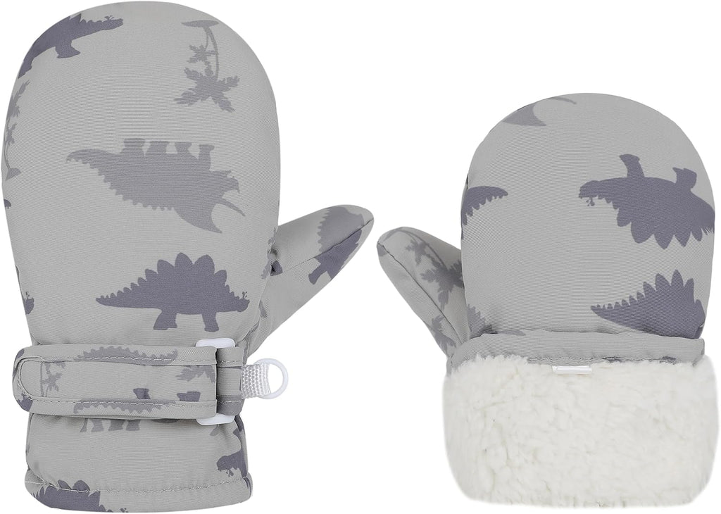 Toddler Gloves Kids Mittens Winter Warm Lined Fleece Gloves Waterproof Snow Baby Mitten for Boys Girls
