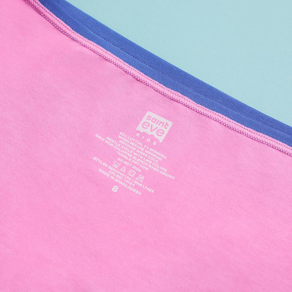 Saint Eve Kids Little Girls Cotton Underwear, Soft Breathable Multi Pack Brief Panties