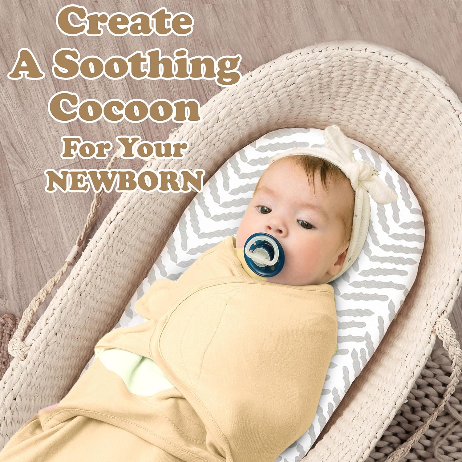 Bublo Baby Swaddle & Sleep Sack - 3 Pack for Newborns 0-3 Months - Infant Adjustable Swaddle Blanket Wrap - Pastel Banana-Pink