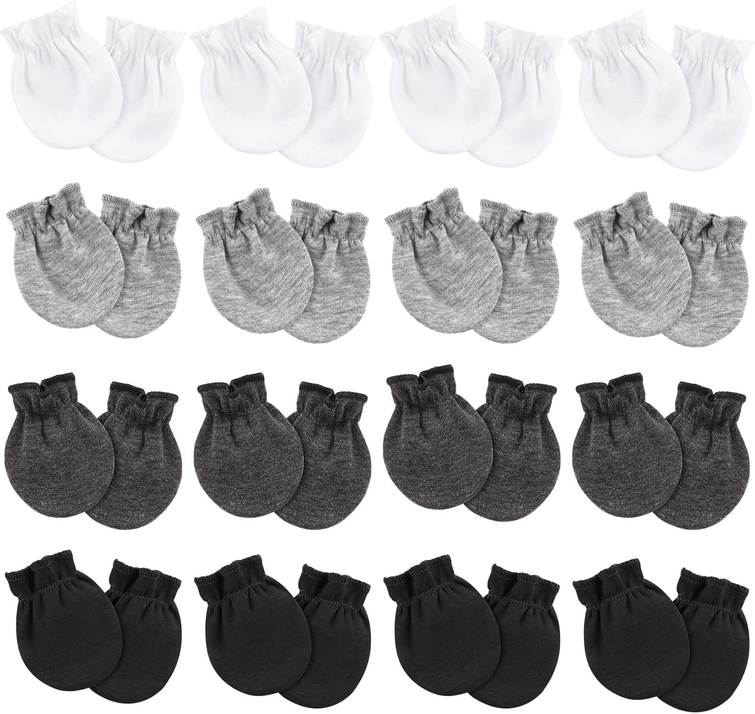 Newborn Baby Mittens No Scratch Cotton Elastic Wrist Gloves Infant Toddler Mittens for Baby Boy Girl 0-6 Months