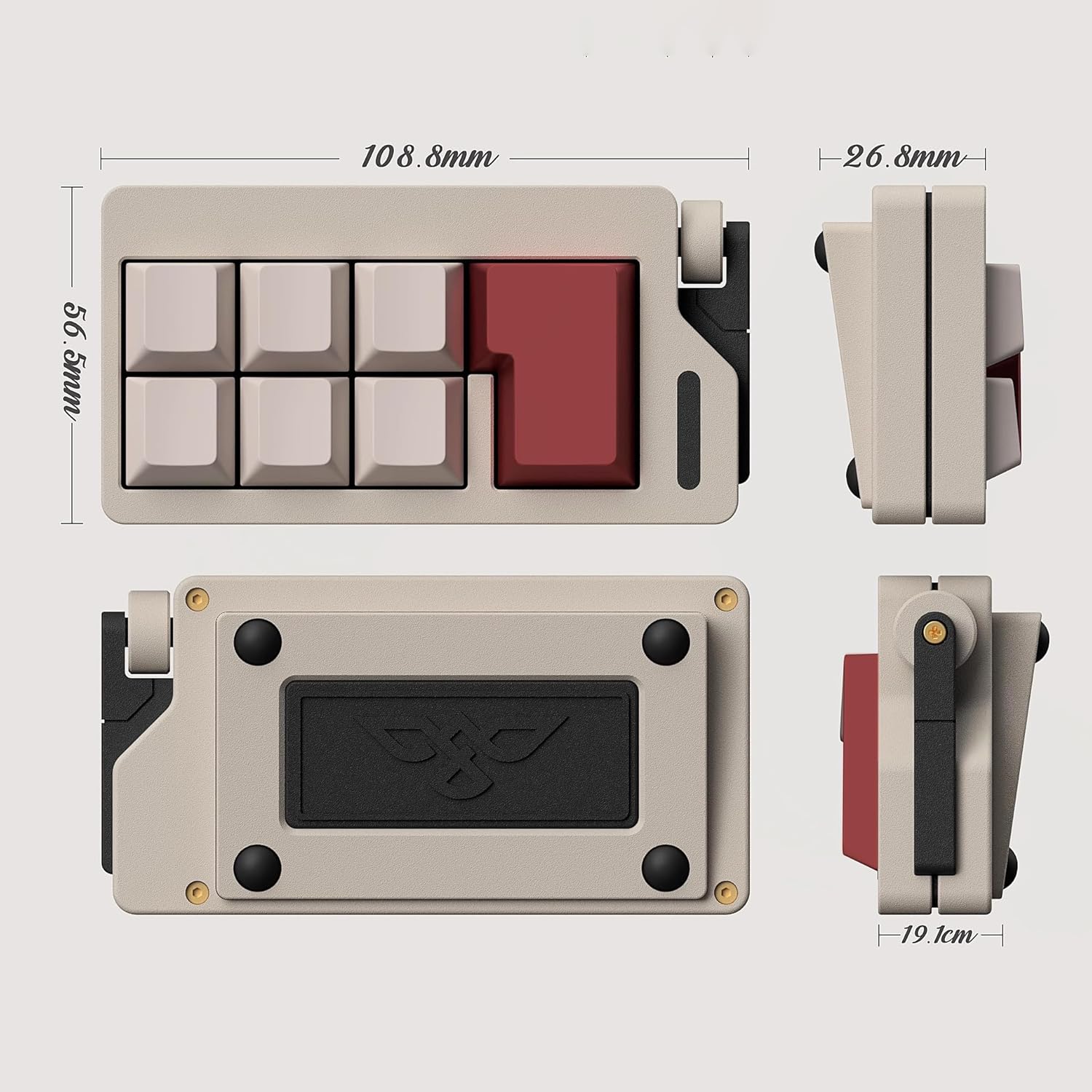 Keyboard Fidget Toys for Adults 3D Printing Keyboard Clicker Fidget Sensory Fun Toys with Keycaps Switch for Anxiety Decompression (White)