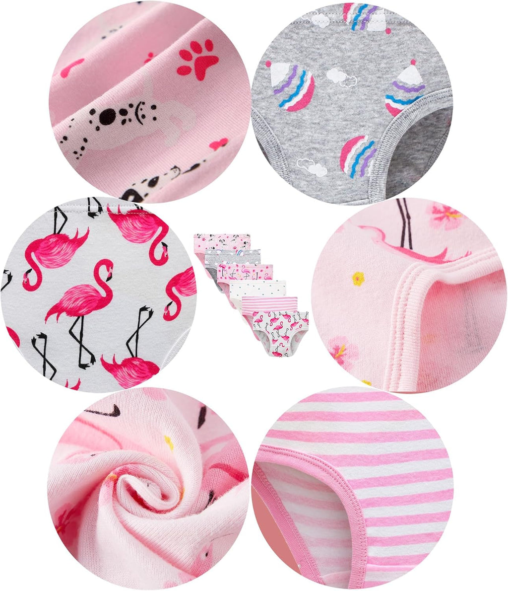 Family Feeling Little Girl Underwear Toddler Panties Big Kids Undies Soft 100% Cotton