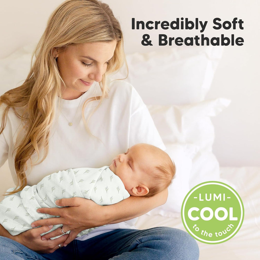 4-Pack Muslin Swaddle Blankets for Boys, Girls - Organic Baby Swaddles for Newborns, Soft & Breathable Receiving Baby Blankets for Girl, Boy, Neutral, Newborn Essentials Gift (Wild Bloom)