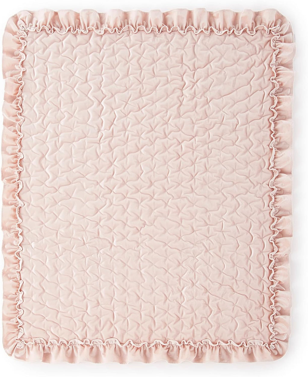 Levtex Baby - Heritage Crib Bed Set - Baby Nursery Set - Blush Velvet - Rich Velvet - 4 Piece Set Includes Quilt, One Fitted Sheet, Changing Pad & Skirt/Dust Ruffle