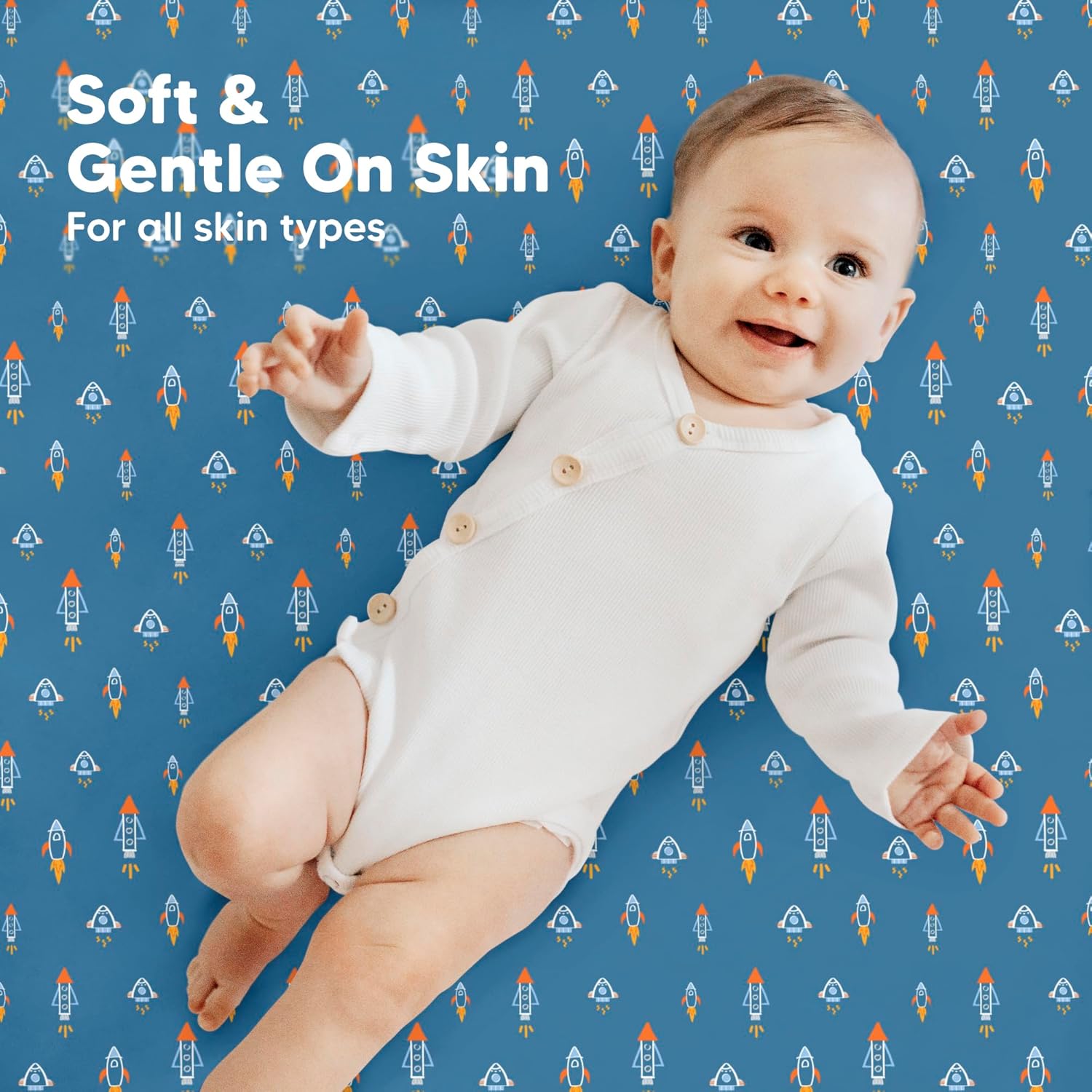 2-Pack Mini Crib Sheets Fitted - 38x26 Pack N Play Sheets for Pack and Play Mattress, Organic Cotton, Soft & Breathable Playard Bedding, Neutral Mini Toddler Bed Cover for Boys, Girls (Space Quest)