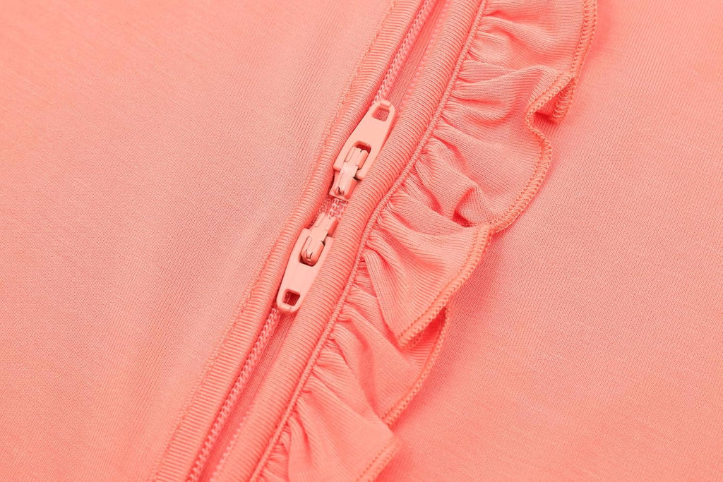 JunNeng Baby Boy Girl 2 Pack Rayon of Bamboo Summer Sleeper Infant Soft Short Sleeve Zipper Footless One-piece Romper