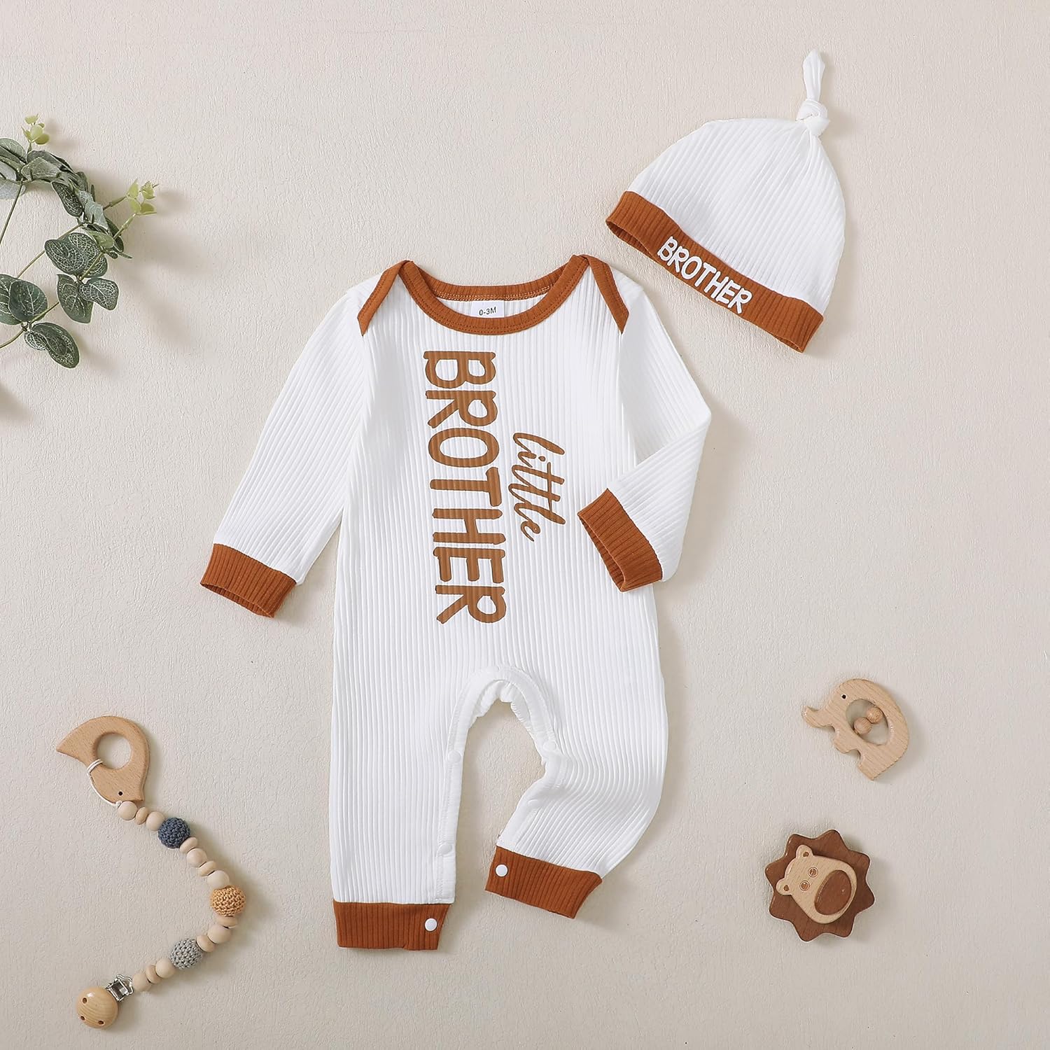 NZRVAWS Baby Boy Clothes Preemie Infant Boy Bear Outfits Jumpsuit Bodysuit Letter Print Romper