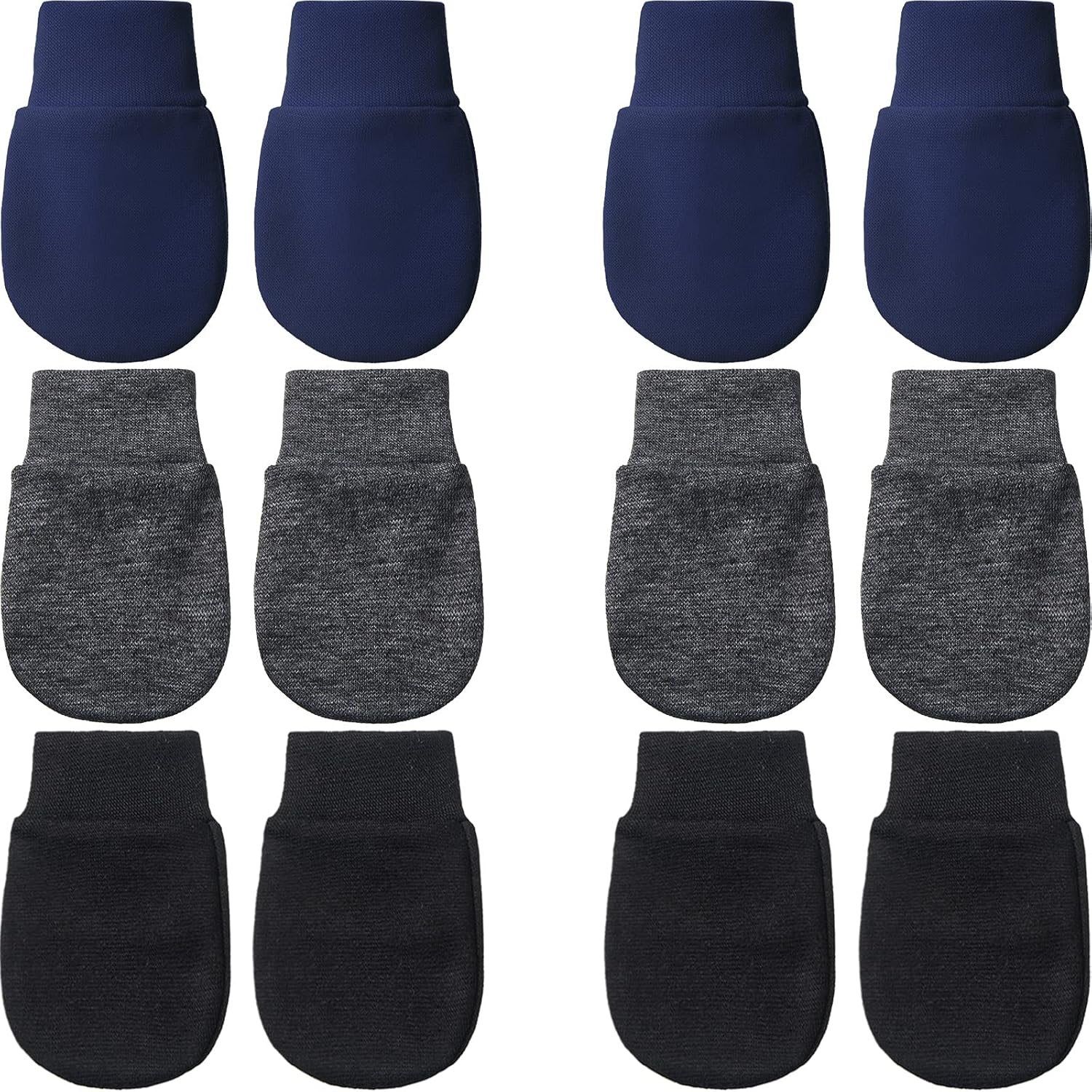 Geyoga 6 Pairs Newborn Baby Mittens No Scratch Gloves Infant Toddler Anti Scratch Essentials Unisex for 3-9 Months Girls Boys