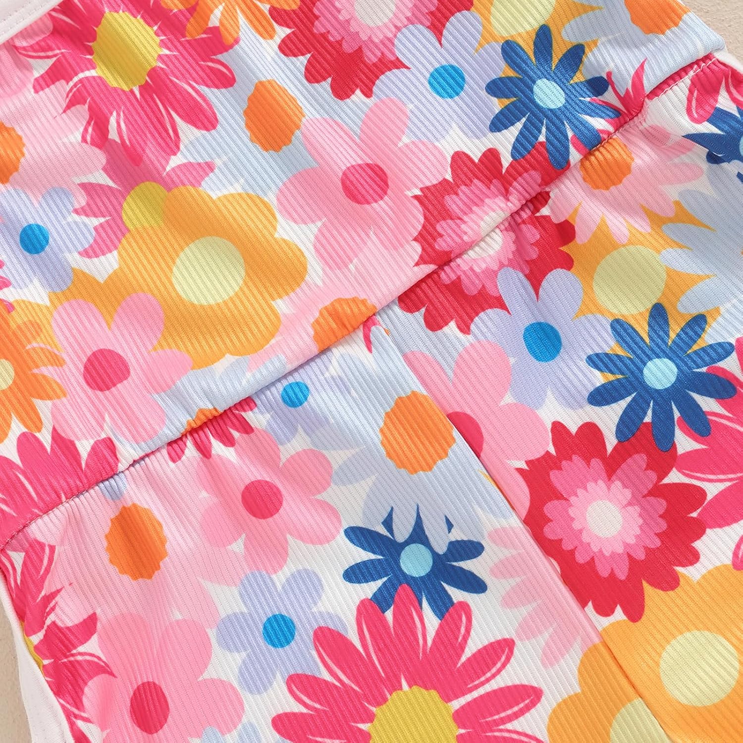 WZTYYDS Toddler Baby Girl Summer Clothes Floral Romper Tie-Up Strap Halter Jumpsuit Infant Summer Sling Playsuit 6M-3T