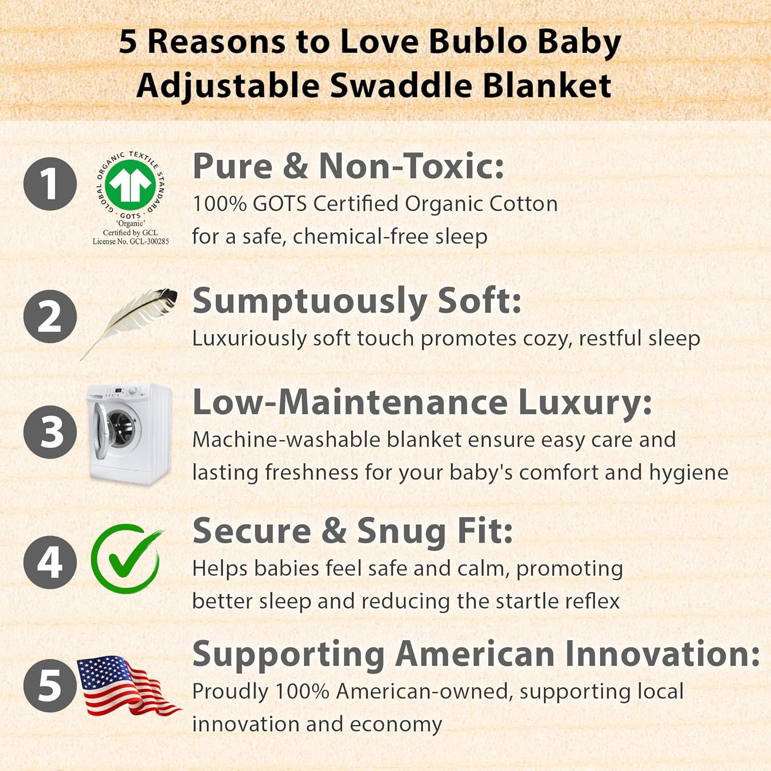 Bublo Baby Swaddles for Newborns – 3-Pack Infant Swaddles 3-6 Months – Adjustable Swaddle Sleep Sack – Soft Organic Cotton Baby Wrap for Safe & Cozy Sleep (Hearts-Flowers)