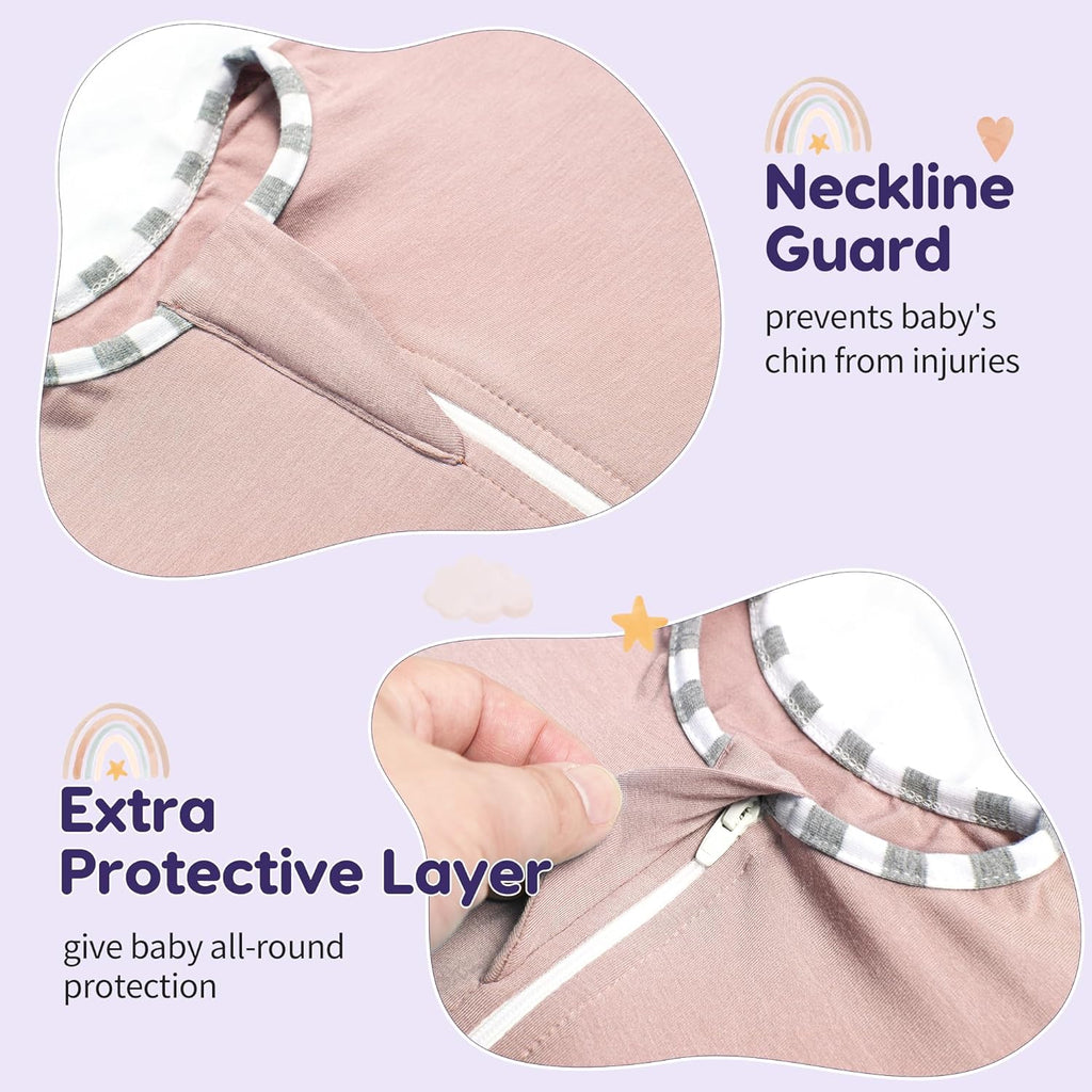 PuppyPaws Baby Sleep Sack 2-Pack Set, Transitional Swaddle, Sleep Sack 0-3 Months, Wearable Blanket Baby with 2-Way Zipper Summer, 95% Rayon derived from Bamboo, 5% Spandex