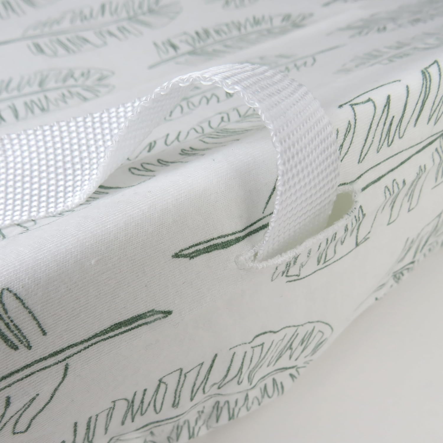 HonestBaby Organic Cotton Changing Pad Cover, Jumbo Leaf Sage, One Size