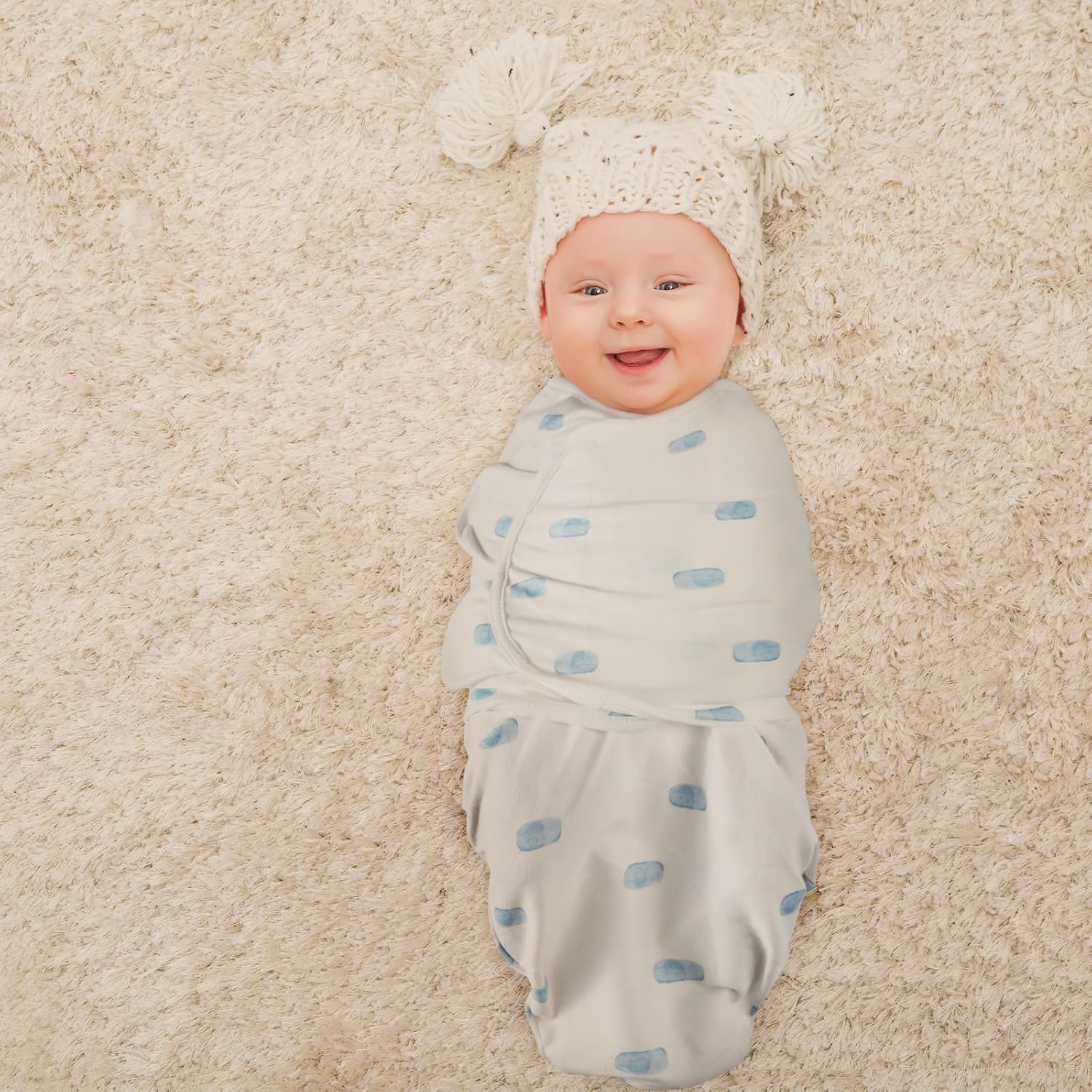 GLLQUEN BABY Swaddle 0-3 Months - 3 Pack Swaddles for Newborn, Adjustable Newborn Swaddling Wrap for Baby Boys and Girls, Swaddle Blanket Sleep Sack, Dinosaur & World, Easy Change