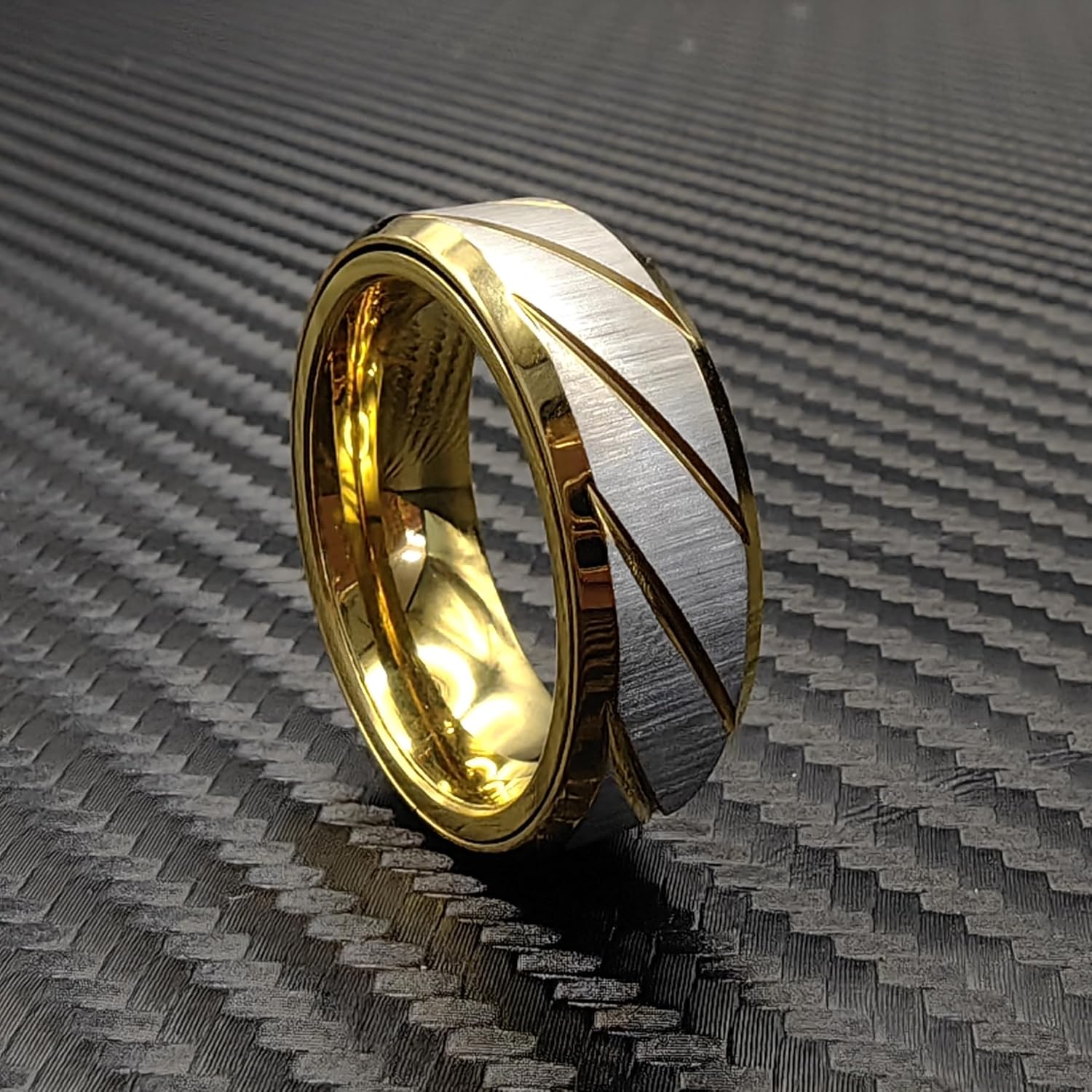 EDC Fidget Slider Fidget Toy Adult Stress Relief Metal Ratchet Ring Jewelry ADHD Recreational Fidget Toy Tactile Coin (Golden, 13)