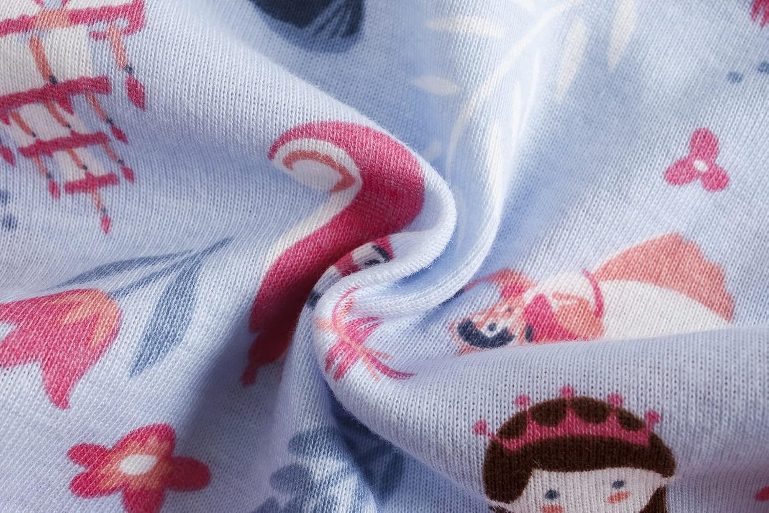 Cadidi Dinos Little Girls' Soft Cotton Underwear Kids Cool Breathable Comfort Panty Briefs Toddler Undies(Pack of 6)