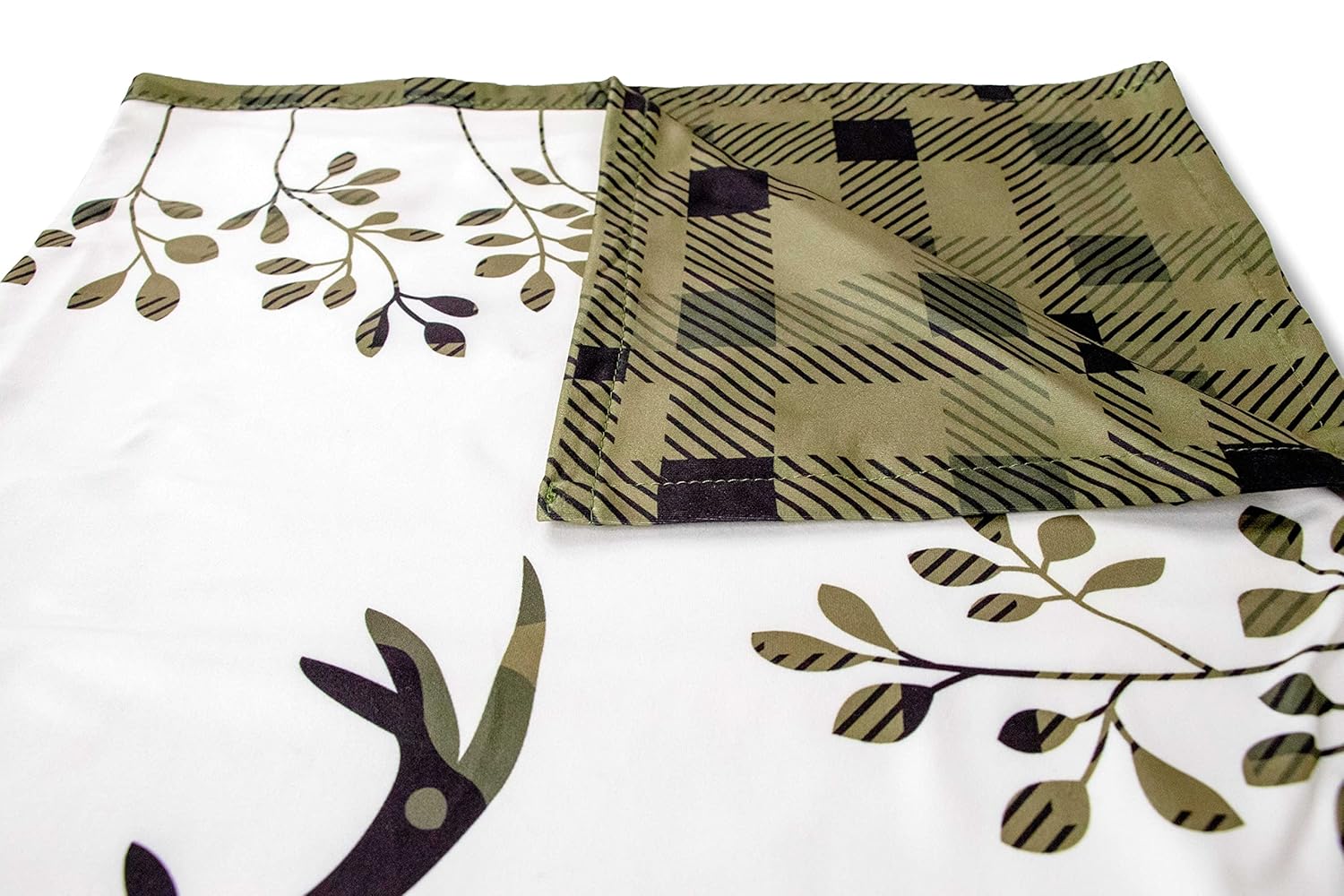 Top Tots Baby Blanket - Camo Deer, 38.5 x 29 Inch Green Plaid