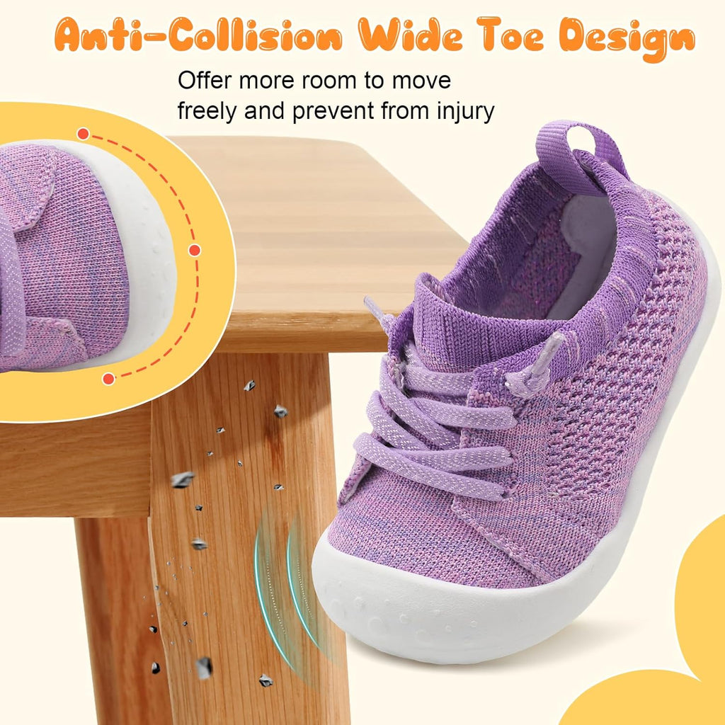 JIASUQI Baby Shoes for Toddler Boys Girls Sneakers Slip on Walking Shoes for Babies