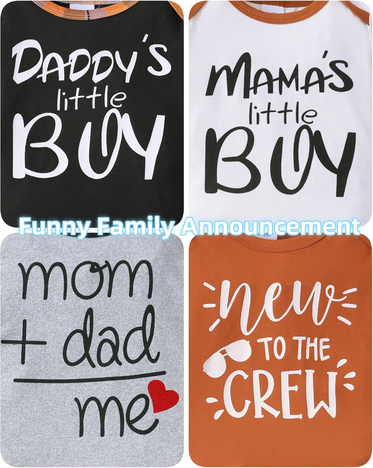 NZRVAWS Newborn Baby Boy Girl Clothes Unisex Infant Romper Pants Set Hat 4-Pack Outfits 0-12 Months 16 Pieces Toddler