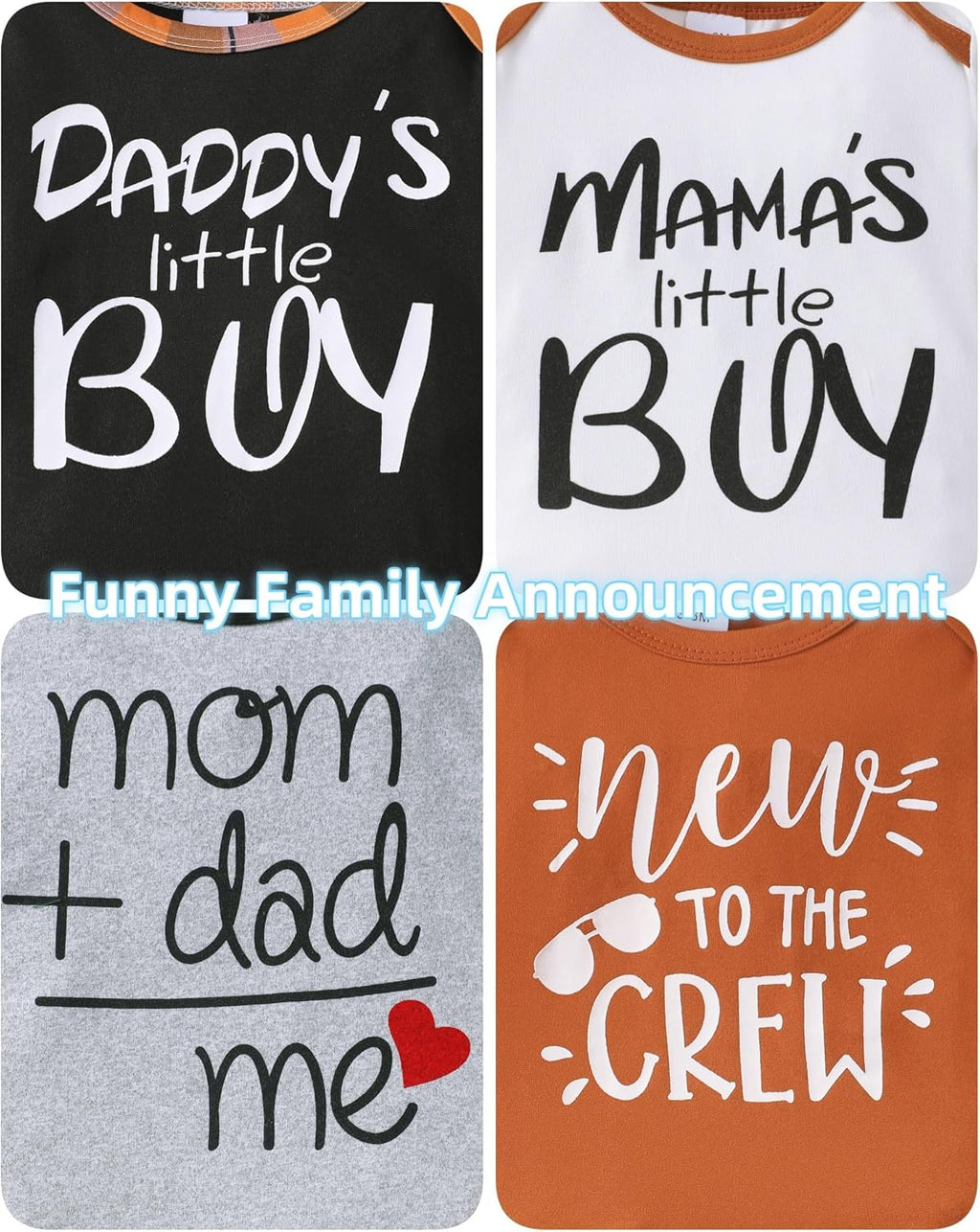 NZRVAWS Newborn Baby Boy Girl Clothes Unisex Infant Romper Pants Set Hat 4-Pack Outfits 0-12 Months 16 Pieces Toddler