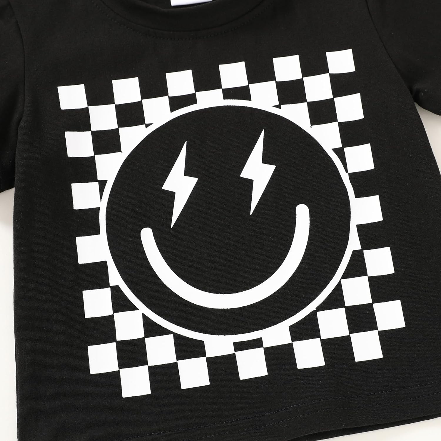 Happy Town Toddler Clothes Baby Boy Girl Smiley Face Shirt Short Sleeve T-Shirt Tee Summer Tops Outfits