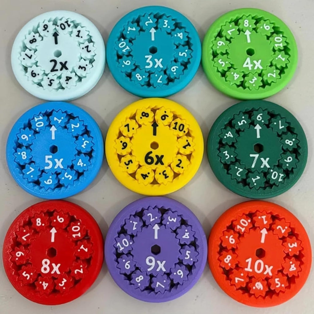 Math Fidget Spinners,Educational Math Fact Fidget Spinners, Math Fidget Toy Multiplication, Math Learning & Education Toys Game(9pcs2)