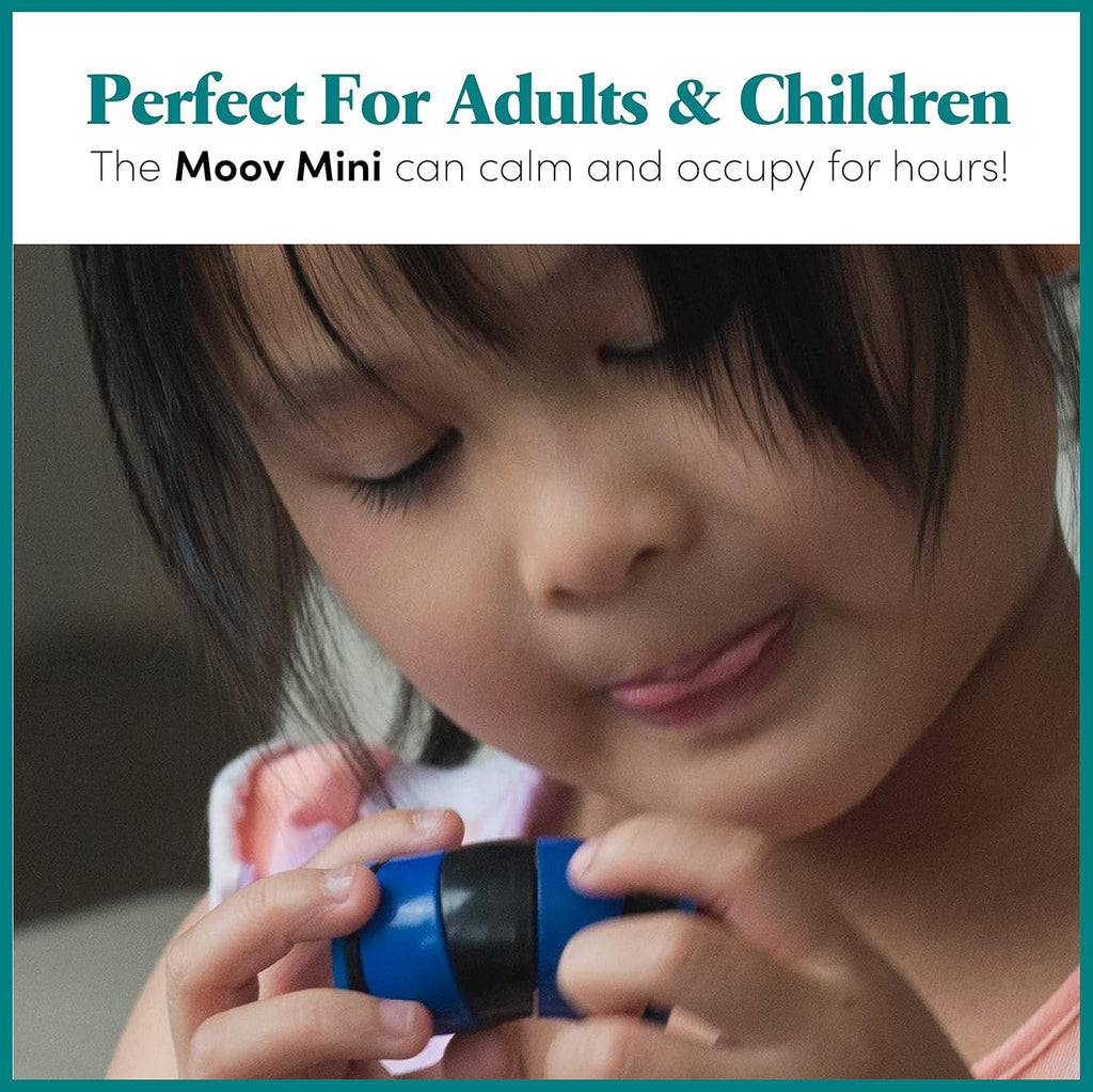 MOOV Mini Fidget Toy, Relieve Anxiety and Stress. Small, Discrete, one Hand use. Relaxing Smooth Movement. Pocket Friendly. Improve Clarity and Focus for Child or Adult. Autism Sensory aid.