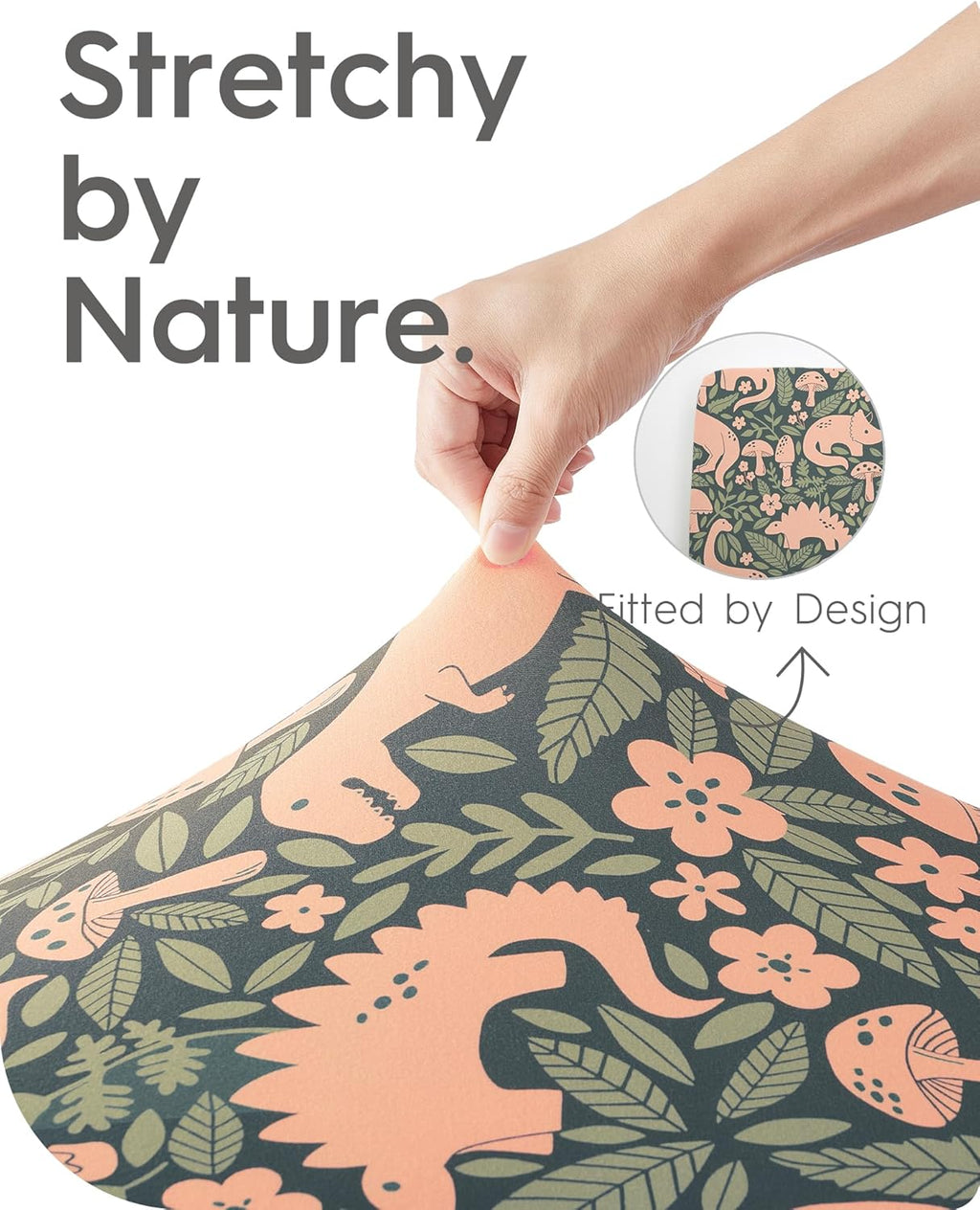 Dinosaur Crib Sheets for Boys, Premium Soft Crib Mattress Fitted Sheet, Ultra Breathable Baby Sheets, Super Stretchy Baby Bed Sheets 28x52x9 Extra Deep Pocket, 2 Pack