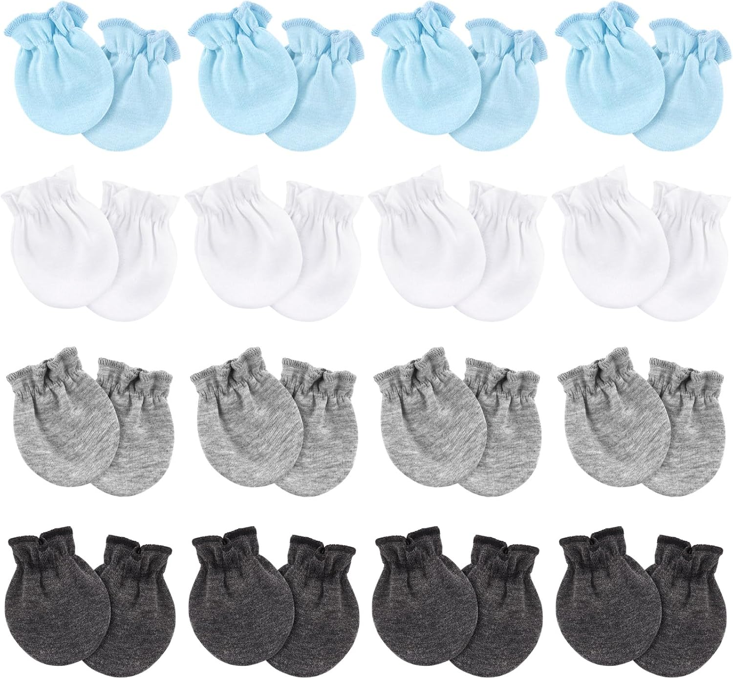Newborn Baby Mittens No Scratch Cotton Elastic Wrist Gloves Infant Toddler Mittens for Baby Boy Girl 0-6 Months