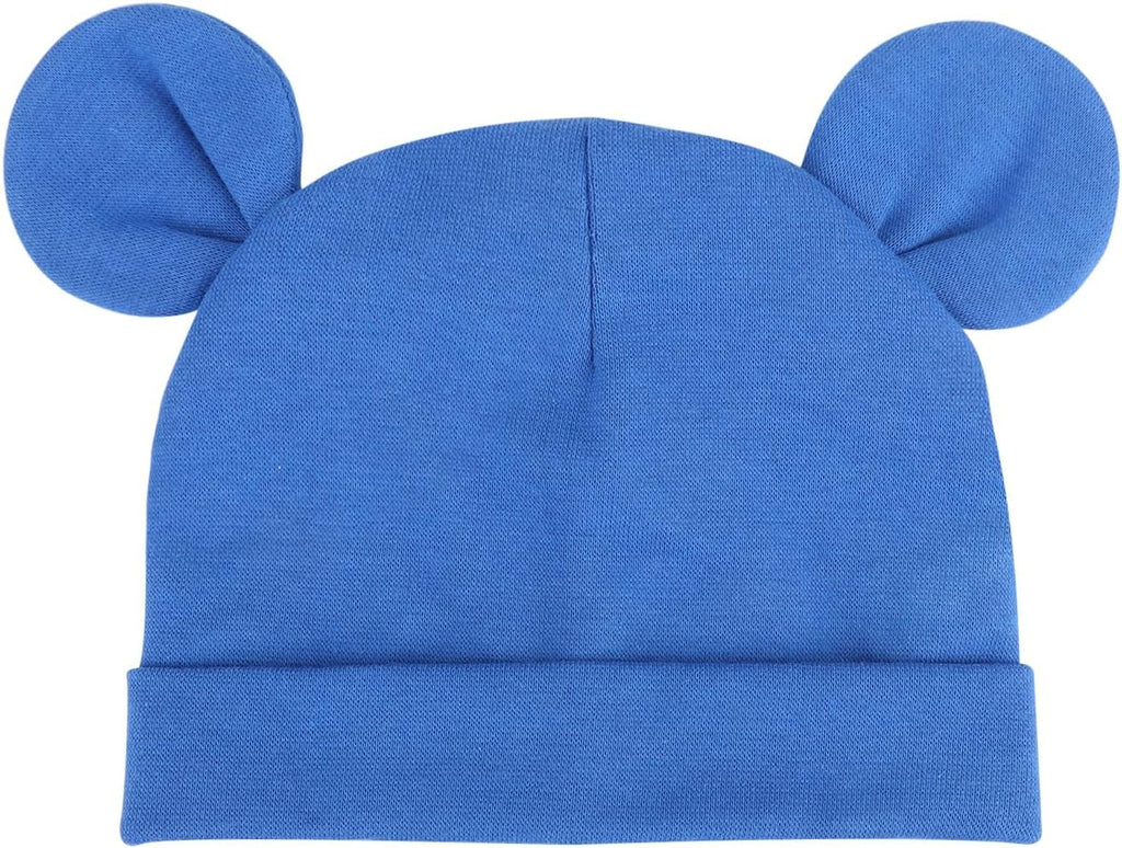 DRESHOW BQUBO 4 Pieces Baby Beanie Newborn Toddler Soft Cute Knit Hat Hospital Hats for Baby Boys Infant Cap Beanies