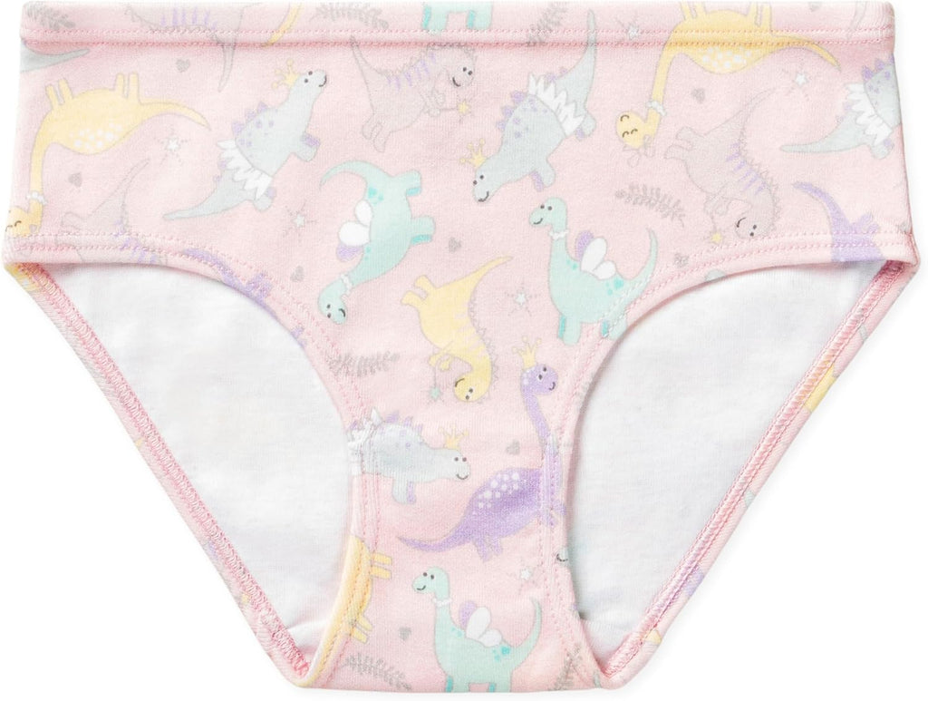 Lucky & Me Girls 100% Organic Cotton Underwear Briefs, Gracie 7 Pack