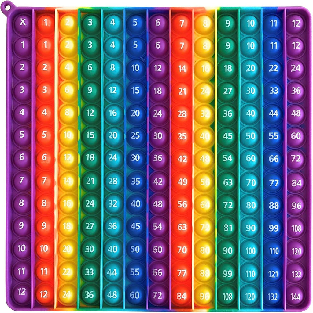 Educational Sensory Fidget Toy Multiplication Pop It Double Sided12x12 & 12x24 Classroom Must Haves Learn Math with Educational Fidget Toy Adult and Child ADHD Fidget Sensory Toy Math Manipulatives