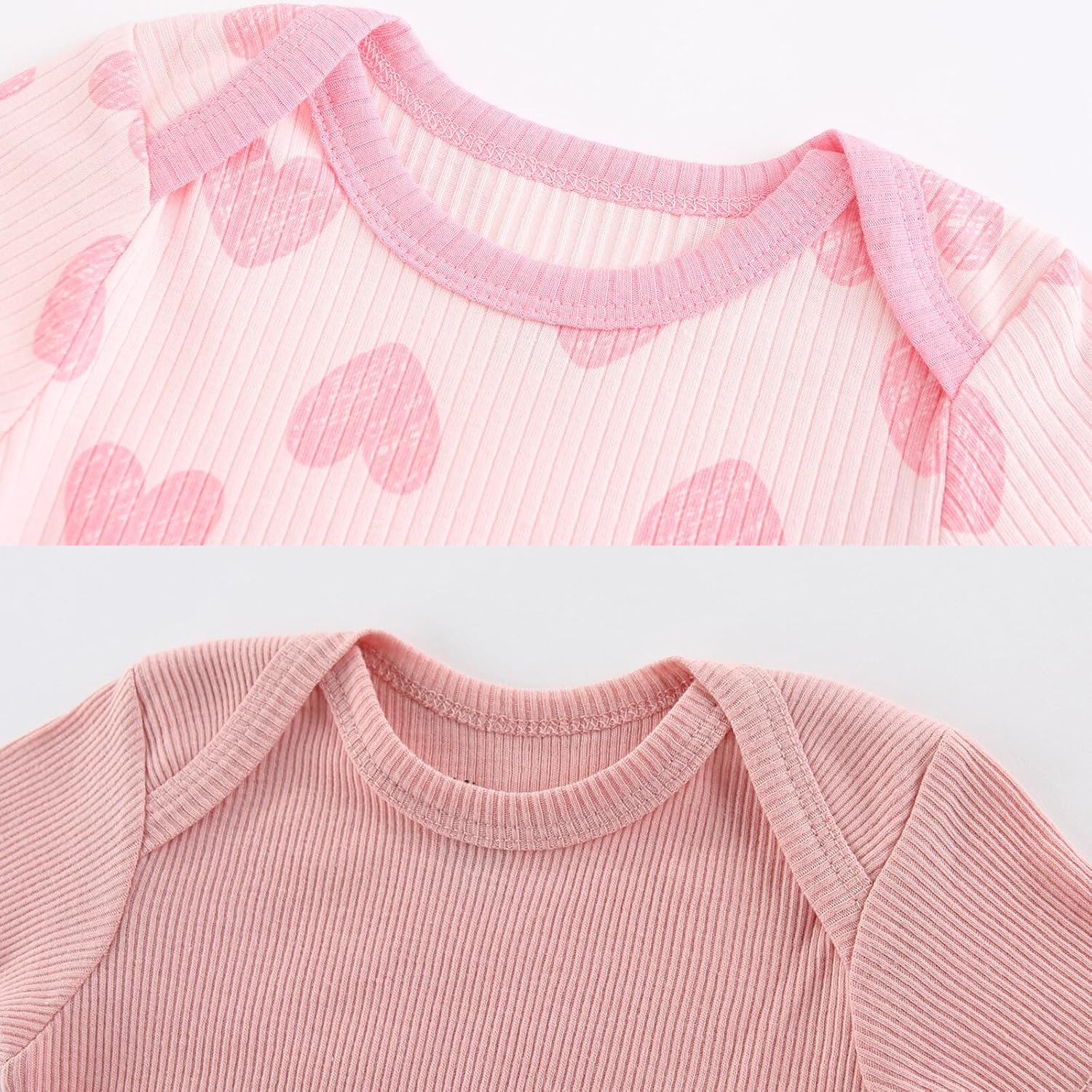 Newborn Baby Boy Girl Short Sleeve Bodysuits Cotton One-Piece Baby Clothes 6-Pack