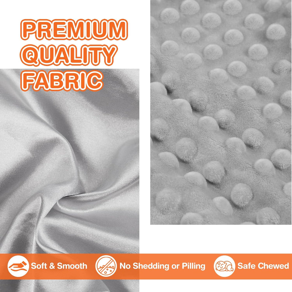 Loveys for Babies, Soft Baby Security Blanket Lovies for Babies, Stuffed Animals Blankie for Newborn Infant with Baby Snuggle Toy, Boys Gilrs Gifts Grey Elephant Security Blanket 16 Inch