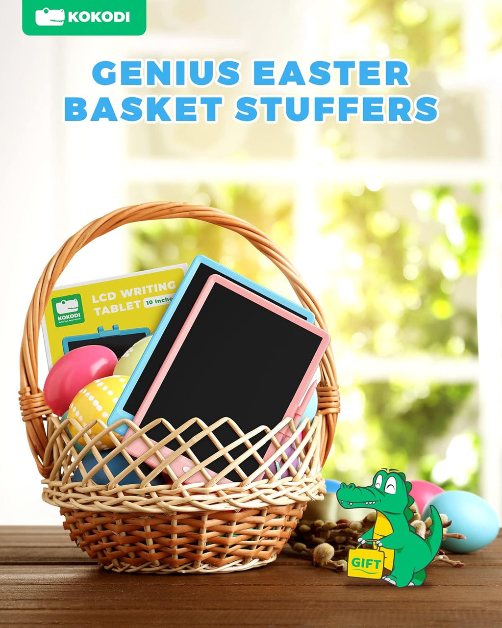 KOKODI LCD Writing Tablet, Valentines Day Gifts for Kids，10 Inch Colorful Toddler Doodle Board Drawing Tablet, Erasable Reusable Electronic Drawing Pads, Educational and Learning Toys for Kids