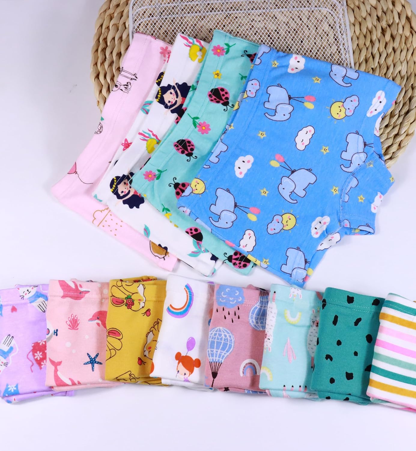 Sladatona Soft Girls Boyshort Panties Cotton Briefs Kids Underwear