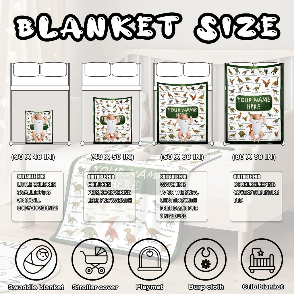 Ship Next Day, Personalized Baby Blanket – Printed in USA, Custom Baby Blanket for Boys & Girls, Baby Blanket with Name, Baby Shower, Easter, Christmas, Birthday Newborn & Toddler Gifts, Baby Gifts