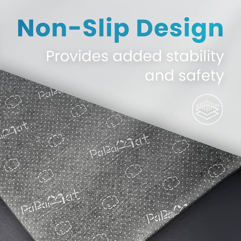 1.3" Thick Baby Play Mat,Ultra Soft Elasti-Foam 50×50 Playpen Mat for Tummy Time,Water-Repellent Coral Fleece Nursery Rug for Infants,Toddlers,Kids,Non-Slip Safe for Crawling(Light Grey)