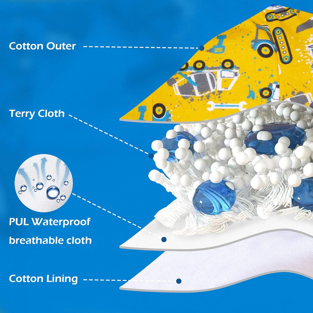 BIG ELEPHANT Potty Training Underwear - 10 Pack, 100% Cotton Absorbent Unisex Toddler Pee Pants for Boys Girls