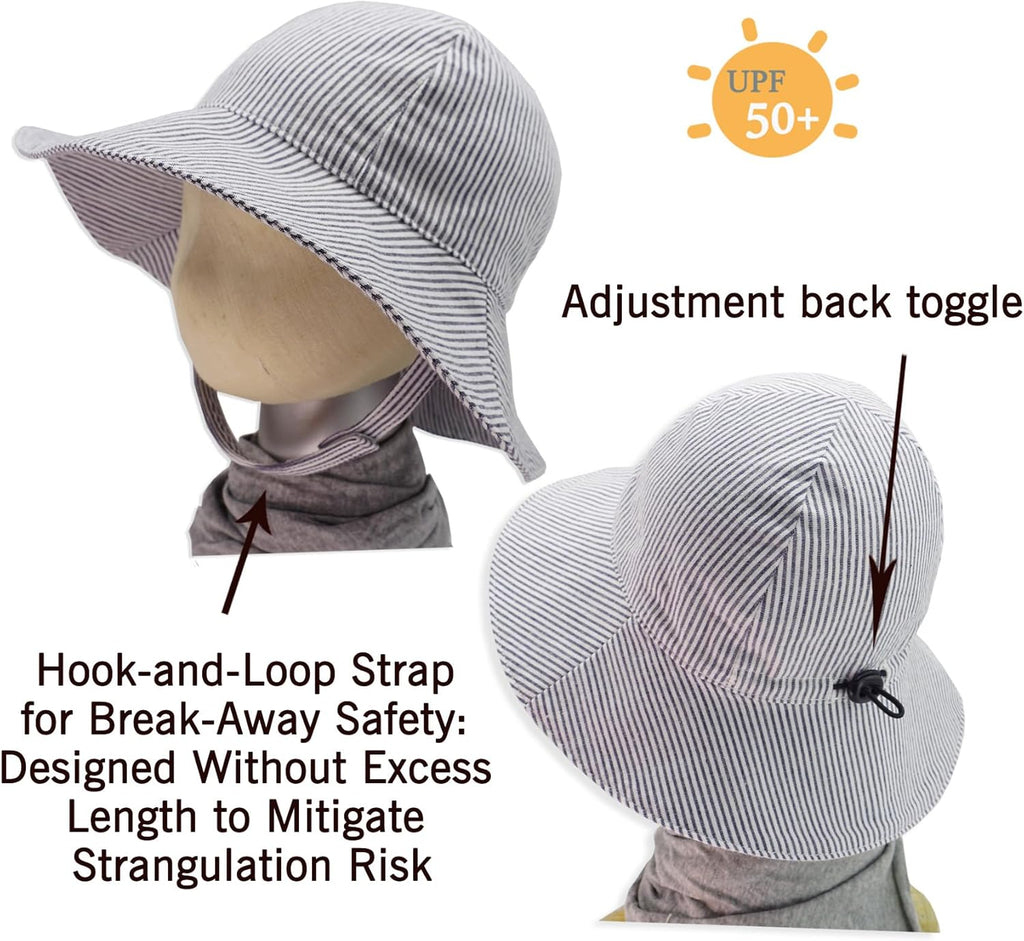 Keepersheep Baby Reversible Baseball Cap Infant Sun Hat, Cotton Knit Soft Brim for Infant Toddler, Summer Outdoor Unisex