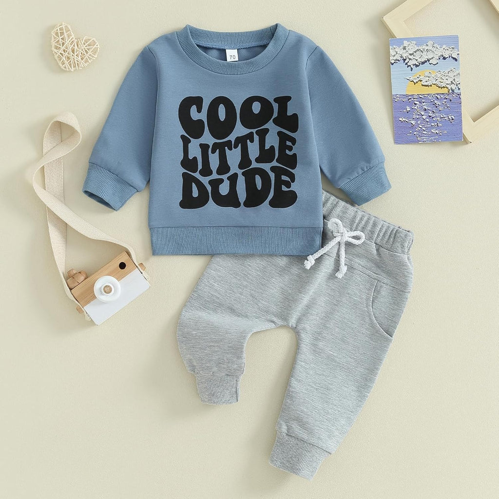 Baby Boy Clothes Fall 6 12 18 24 Months Football Long Sleeve Pullover Tops & Pant Sets Toddler Winter Outfits