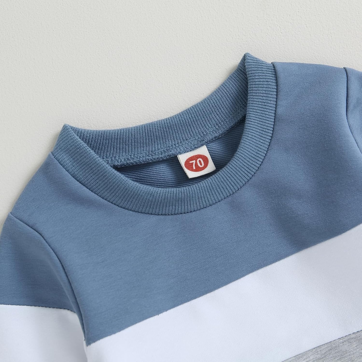 Kupretty Toddler Baby Boy Fall Winter Clothes Color Block Long Sleeve Sweatshirt Pullover Tops + Joggers Pants Outfit Set