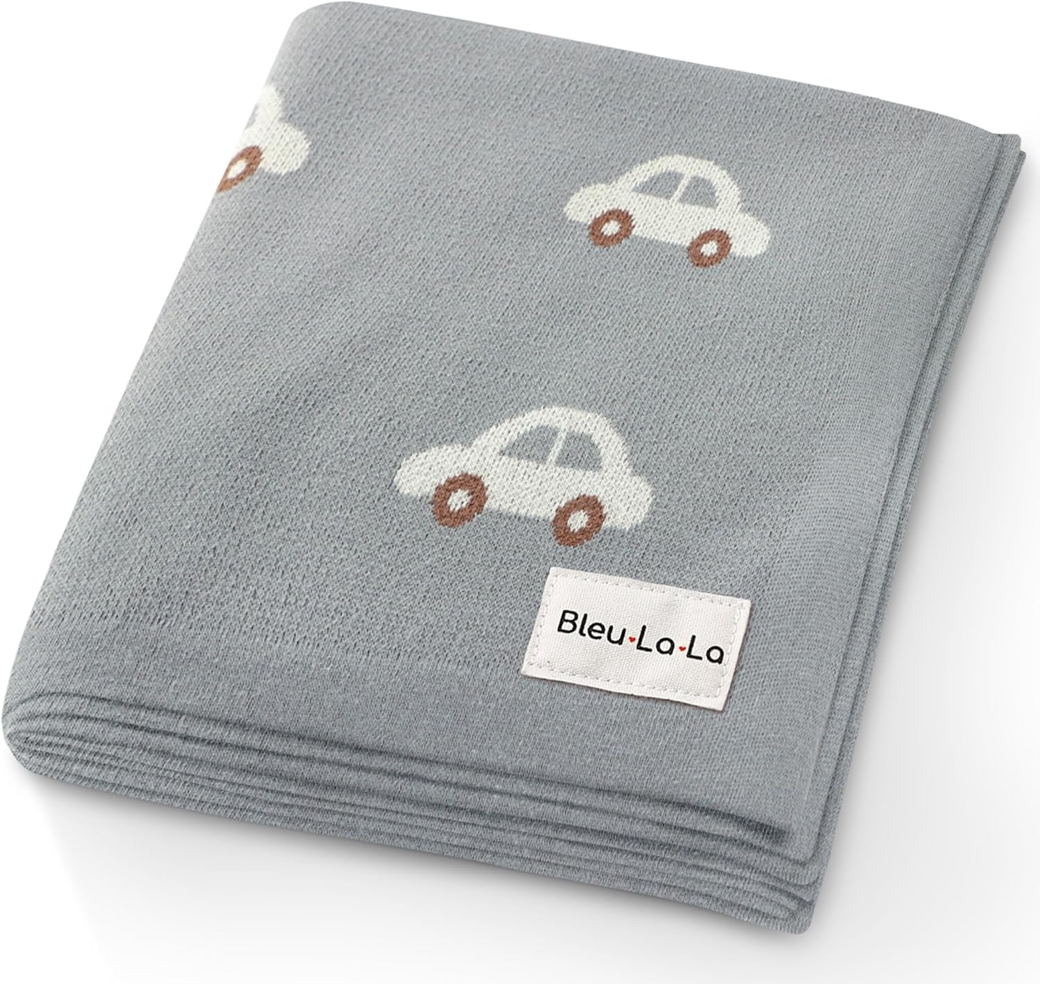 Baby Swaddle Blanket for Boys - 100% Oeko Tex Certified Natural Cotton Buttery Soft Cozy Receiving Swaddle Crib Stroller Blanket for Shower Gift Registry for Newborns, Infants, Toddlers (Cars - Grey)