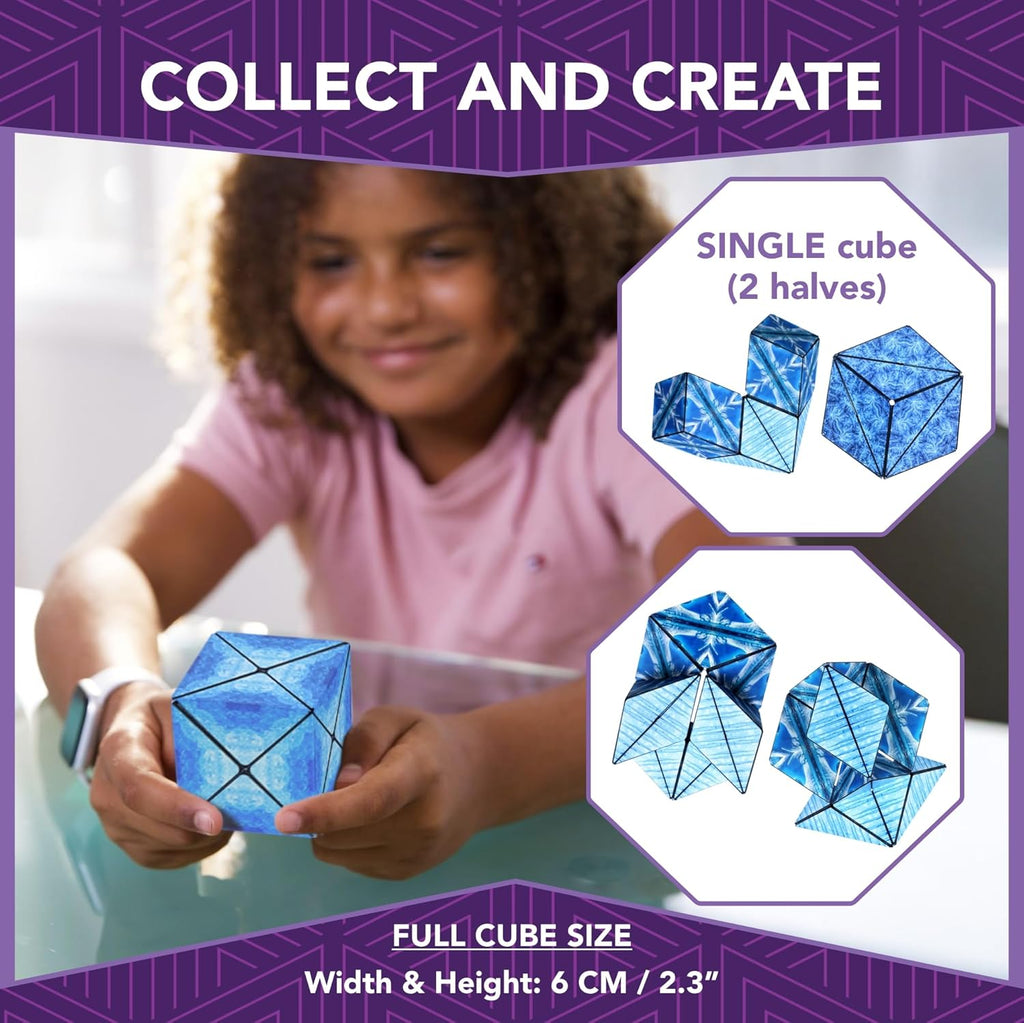 Magnetic Transforming Cube - Shape Shifting Double Creativity Puzzle w/ 96 Rare Earth Magnets - Transforms Into Over 100 Shapes - by Fun in Motion Toys - Creators of Shashibo & Cubendi