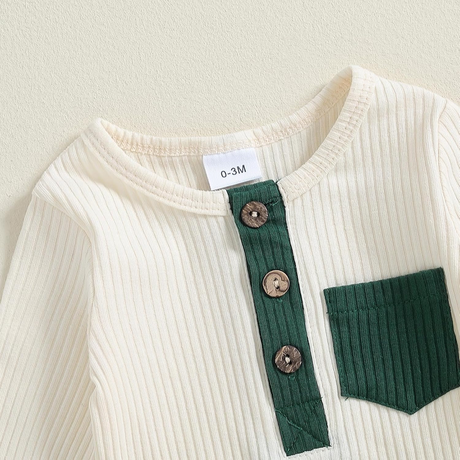 fhutpw Baby Boy Clothes 3 6 12 18 Months Ribbed Knitted Long Sleeve Romper and Pants Sets Newborn Fall Splicing Color Outfits