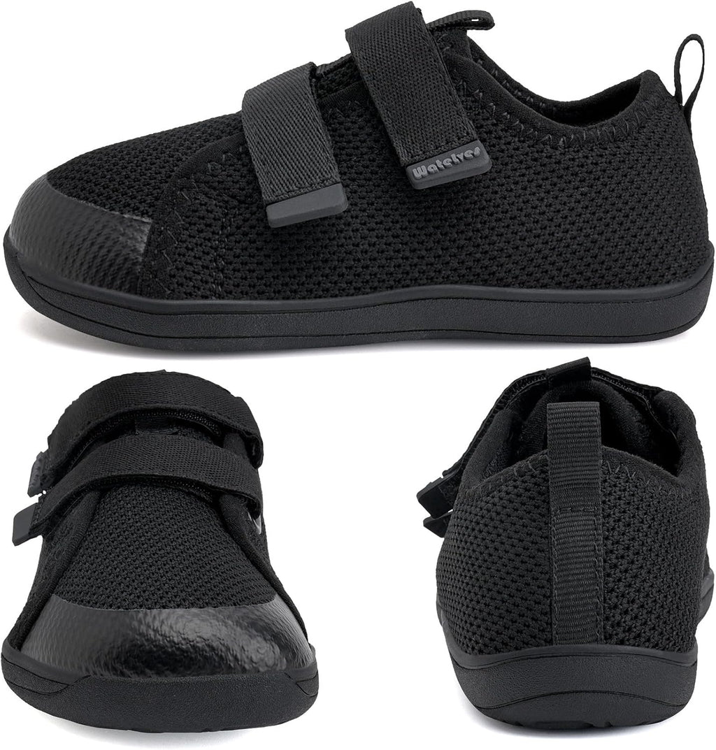 WateLves Toddler Little Kids Wide Barefoot Shoes The First Walking Shoes Girls Boys Breathable Zero Drop Minimalist Sneakers with Wide Toe Box Natural to Grow