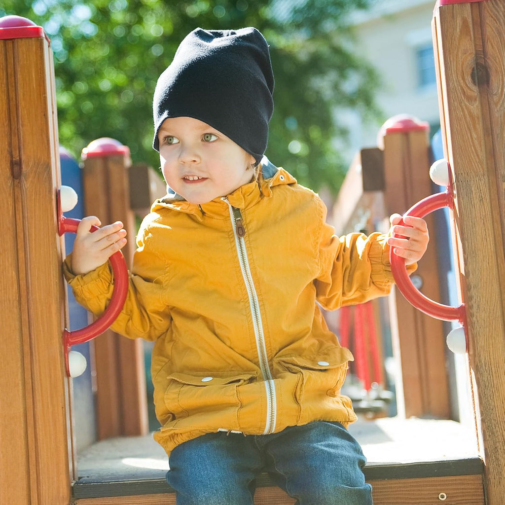 DRESHOW BQUBO 4 Pieces Baby Beanie Newborn Toddler Soft Cute Knit Hat Hospital Hats for Baby Boys Infant Cap Beanies