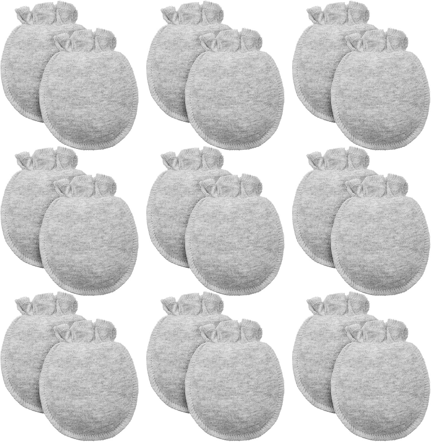 9 Pairs Newborn Baby Boys Girls Mittens 0-6 Months Infant Toddler Mittens No Scratch Solid Color Gloves
