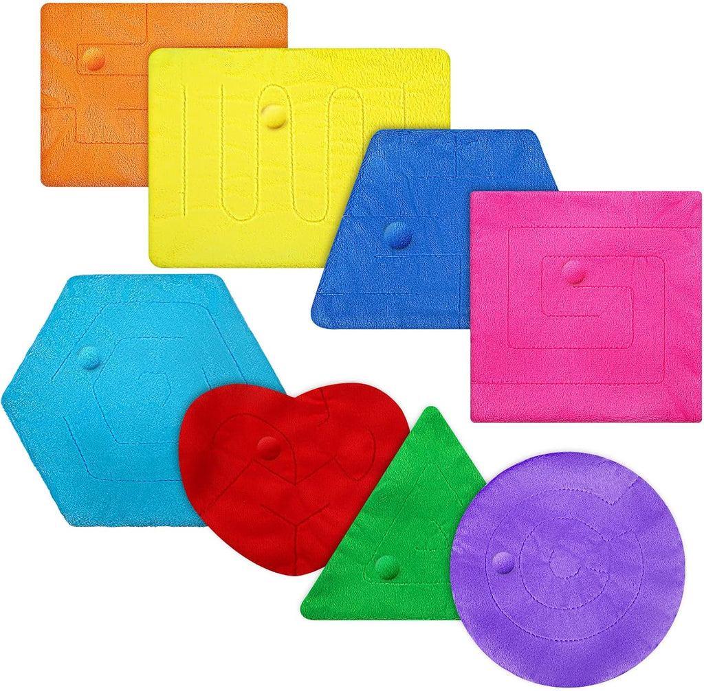 8 Pieces Fidget Marble Maze Mat Teaching Toys Calming Fidget Sensory Mat Stress Relief Toys Anxiety Relief Toys for Teens Adults School Home Classroom Reduce Anxiety Stress Improve Focus