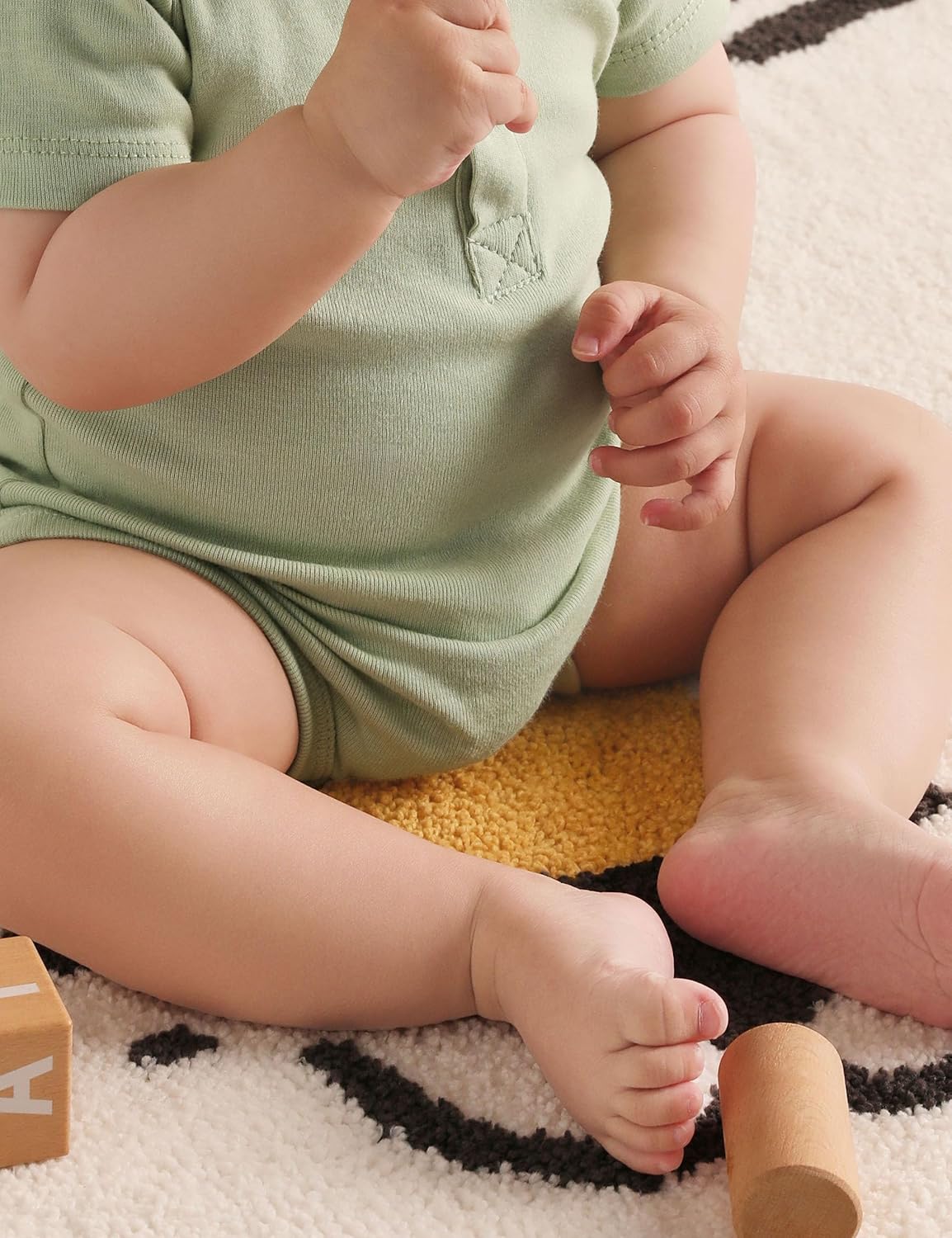 Yoofoss Baby Bodysuits 100% Organic Cotton Short Sleeve Infant Romper for Boy and Girl Baby Clothes, Soft Breathable